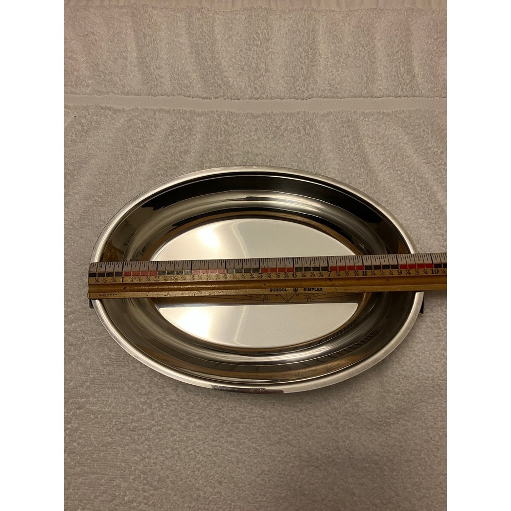 Vintage silver oblong serving bowl - Picture 4 of 6
